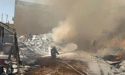 Kahramanmaraş’ta ahşap palet üretim tesisi alev alev yandı