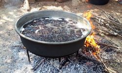 Kahramanmaraş'ta her yıl olduğu gibi bu yılda üzüm pekmezi hasadı başladı