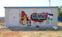 Onikişubat Belediyesi, Filistin temalı grafitilerle trafoları vicdan anıtına dönüştürdü