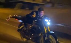 Afşin'de Motosikletle Tehlikeli Şov Yapan Sürücüye Reaksiyon