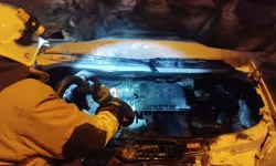 Kahramanmaraş Yolunda Servis Aracı Alev Alev Yandı