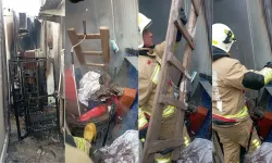 Kahramanmaraş'ta konteyner kentte korkutan yangın