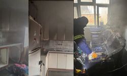 Kahramanmaraş'ta ev yandı, tüm eşyalar kullanılamaz hale geldi