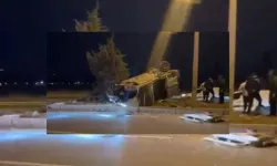 Kahramanmaraş'ta takla atan otomobildeki 2 kişi yaralandı