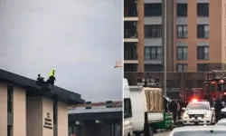 Kahramanmaraş'ta parasını alamayan işçiler çatıya çıktı