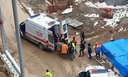 Kahramanmaraş’ta inşaattan düşen işçi hastanelik oldu