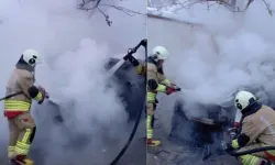 Kahramanmaraş’ta Park Halindeki Araç Yandı