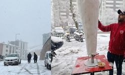 Kahramanmaraşlılar kar yağınca ilk iş karsambaç yaptı