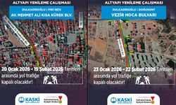 Kahramanmaraş'ta Trafiğe Kapalı Yollar KASKİ Altyapı Çalışmaları Başladı