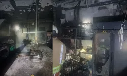 Kahramanmaraş'ta kebap dükkanı alev alev yandı