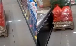 Kahramanmaraş'ta gökyüzü boşaldı, market sele teslim oldu'