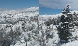 Kahramanmaraş'ta kar yağışı kentin yüksek kesimlerinde etkili oldu