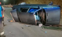 Kahramanmaraş'ta Korkutan Kaza! Kontrolden Çıkan Otomobil Ters Döndü