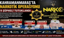 Kahramanmaraş Narkotik Ekipleri 9 Şüpheliyi Yakaladı