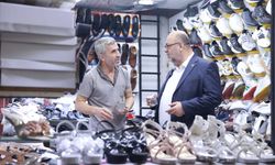 Başkan Akpınar, restorasyonu tamamlanan tarihi kapalı çarşıda esnafla buluştu