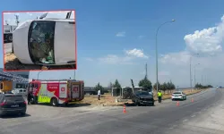 Pazarcık Narlı’da Feci Kaza! Hafif Ticari Araç Ters Döndü