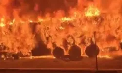 Kars'ta seyir halindeki tır alev aldı