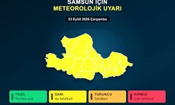 Samsun İçin Sarı Kodlu Sağanak Uyarısı