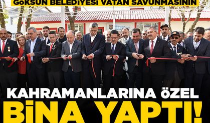 Göksun Belediyesi Vatan savunmasının kahramanlarına özel bina yaptı!