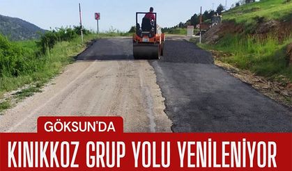 Göksun Kınıkkoz grup yolu yenileniyor