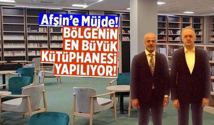 Afşin'e Müjde! Bölgenin En Büyük Kütüphanesi Yapılıyor