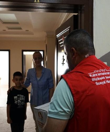 Kahramanmaraş Büyükşehir belediyesinden yardım