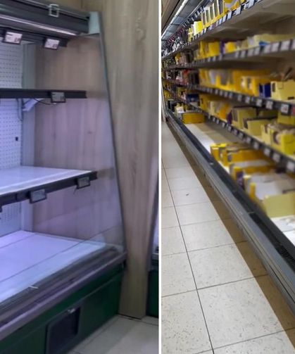 İtalya'da Akaryakıt Krizinde Market Rafları Boşaldı
