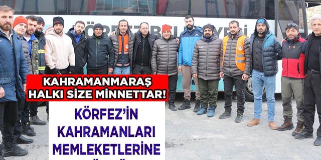 Kocaeli’den Kahramanmaraş’a gelen ekipler memleketlerine döndü