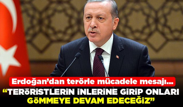 Erdoğan'dan terörle mücadele mesajı... "Teröristlerin inlerine girip onları gömmeye devam edeceğiz"