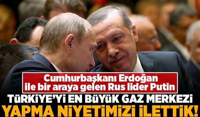 Cumhurbaşkanı Erdoğan ile bir araya gelen Rus lider Putin: Türkiye'yi en büyük gaz merkezi yapma niyetimizi ilettik!