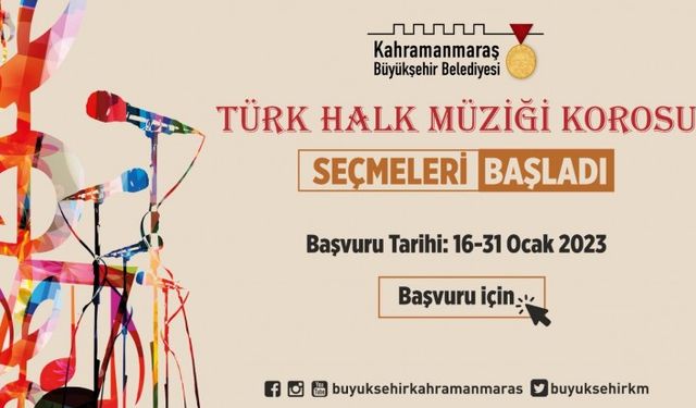 Türk Halk Müziği ve Çocuk Korosu Başvuruları Başladı!