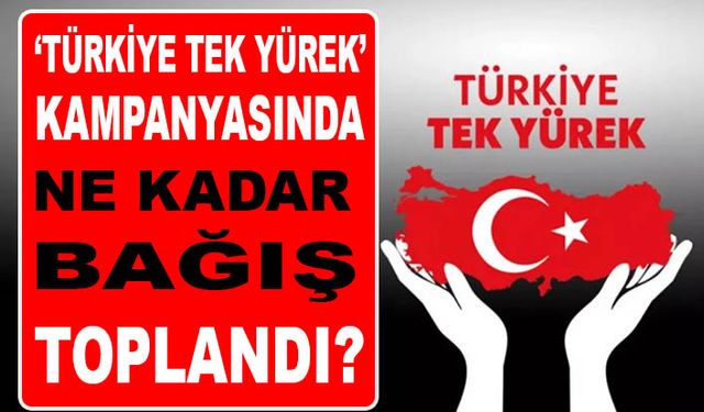 Türkiye Tek Yürek bağış kampanyasında ne kadar yardım toplandı?