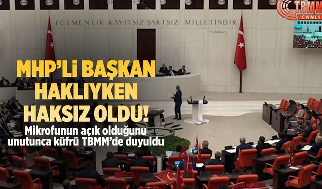 TBMM'de mikrofon kazası: MHP'li vekilin küfürü şaşkınlık yarattı