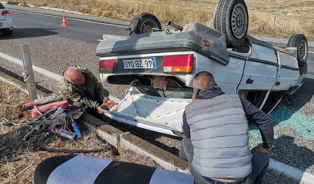Kahramanmaraş'ta feci kaza! Lastik patladı, araç takla attı
