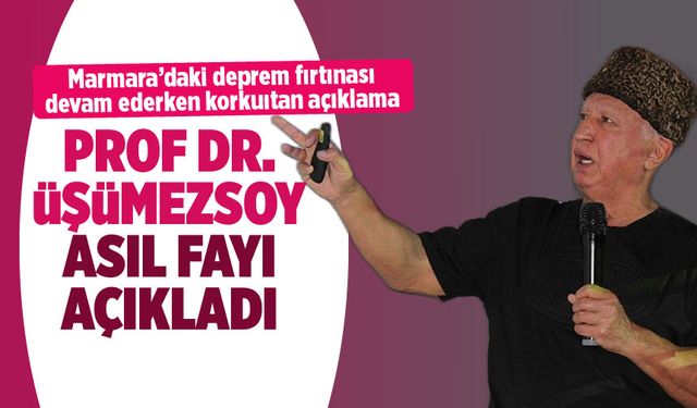 Prof. Dr. Üşümezsoy Marmara'daki asıl fayı açıkladı