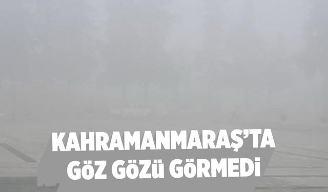 Kahramanmaraş'ta yoğun sis: Göz gözü görmedi