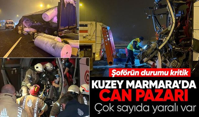 Kuzey Marmara Otoyolu'nda can pazarı: Çok sayıda yaralı var