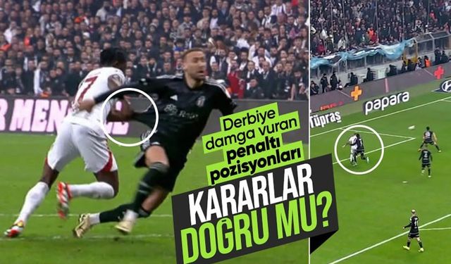 Beşiktaş-Galatasaray derbisine damga vuran kararlar! Icardi ve Cenk penaltı bekledi...
