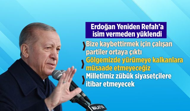 Cumhurbaşkanı Erdoğan Yeniden Refah'a gönderme yaptı: Bize kaybettirmek için çalışan partiler ortaya çıktı