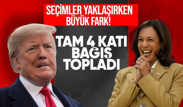 Kamala Harris, Donald Trump'tan dört kat fazla bağış topladı