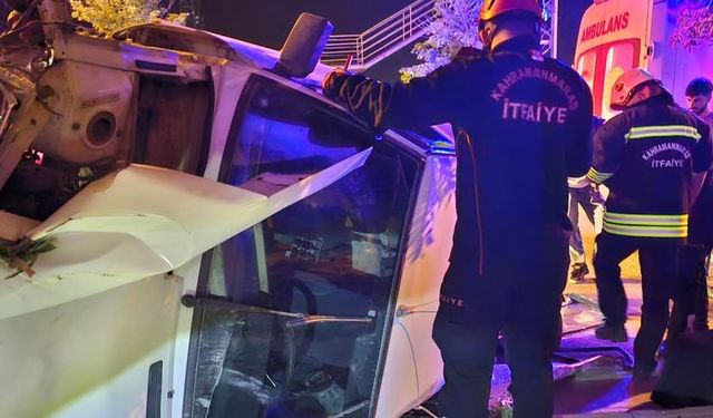 Kahramanmaraş'ta kontrolden çıkan otomobil devrildi: sürücü yaralı