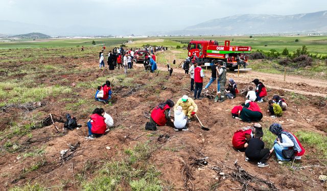 Kahramanmaraş’ta anlamlı buluşma: özel bireyler fidanları toprakla buluşturdu