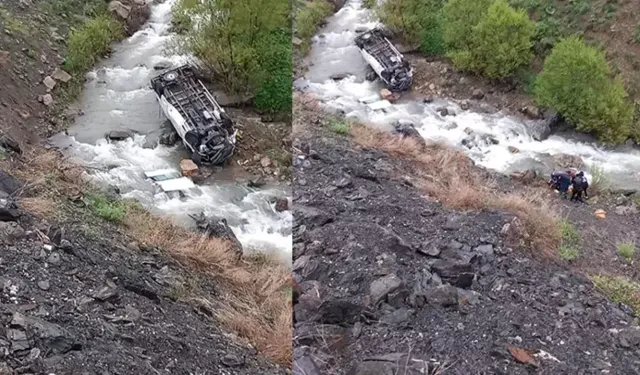 Minibüs dereye uçtu: 2 ölü ve yaralılar var!