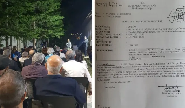 Kahramanmaraş’ta tartışmalı sözler: TKP İl Başkanı’na soruşturma!