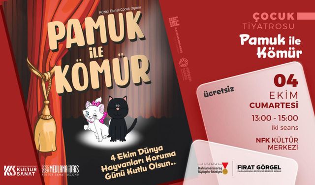 Kahramanmaraş'ta Çocuklara Özel: Hayvanları Koruma Günü Tiyatro ile Kutlanıyor.