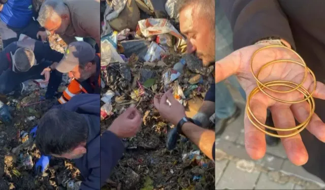 40 ton çöp arasında kaybolan bilezikler bulundu