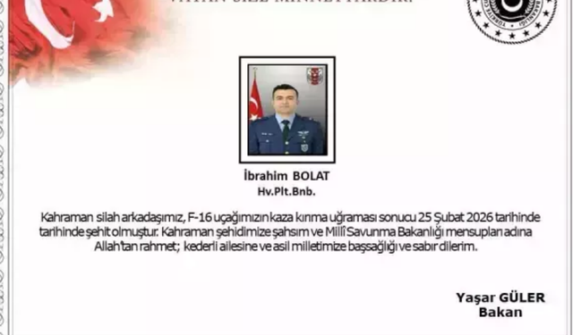 Şehit Pilot Binbaşı İbrahim Bolat kimdir? Balıkesir F-16 kazası ayrıntıları