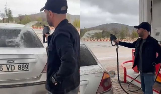 Kahramanmaraş'ta bunu da yaptılar... Mazotu bol buldu, aracı yıkadı