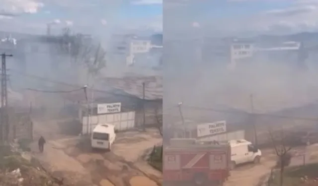 Dulkadiroğlu'nda Tekstil Fabrikası ve İş Yerinde Yangın Çıktı