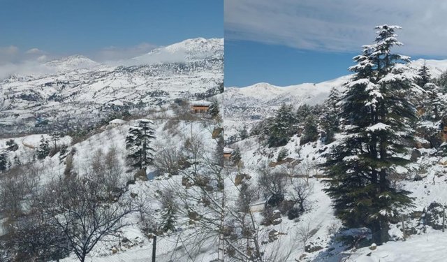 Kahramanmaraş'ta kar yağışı kentin yüksek kesimlerinde etkili oldu